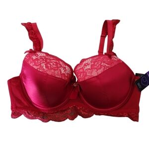 Elegant Red Lace Bra